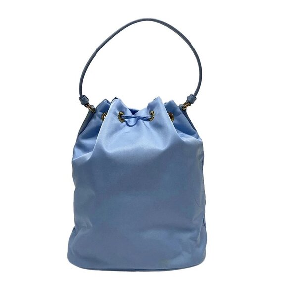PRADA Duetto 1BH038 Light Blue Nylon Leather - Handbag - Picture 3 of 14